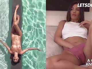 BFFs Carolina Abril & Penelope Cross Enjoy Nasty Lesbian Fuck By The Pool - A mademoiselle KNOWS