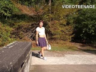 Smooth tiny sweetheart uspkirt outdoor and first porno audtion